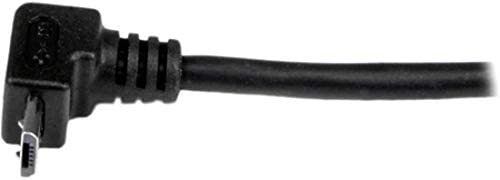 StarTech.com 1m Micro USB Cable Cord - A to Up Angle Micro B - Up Angled Micro USB Cable - 1x USB A (M), 1x USB Micro B (M) - Black (USBAUB1MU) 1m / 3 feet Up Angle