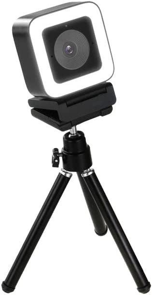 Hikvision usa Hikvision DS-UL4 2K 60 fps HD Web Camera with Built-in LED Light and Microphone, Support Auto Focus, USB Plug and Play, No Driver Software Needed, Web Camera for PC, Laptop