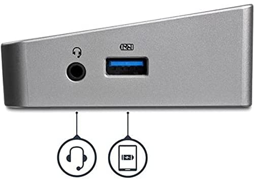 StarTech.com Triple Monitor USB 3.0 Laptop Docking Station - 4K HDMI, 2x DisplayPort - Universal USB Dock for Windows & Mac OS (10.14 & Above) (USB3DOCKH2DP) 3 x monitor|5 x USB-A 3.0
