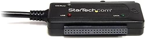StarTech.com USB 2.0 to IDE SATA Adapter - 2.5 / 3.5" SSD / HDD - USB to IDE & SATA Converter Cable - USB Hard Drive Adapter (USB2SATAIDE),Black 2.5 Inch/3.5 Inch SATA/IDE USB 2.0