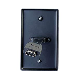 C2g/ cables to go C2G HDMI Pass Through Single Gang Electrical Distribution Wall Plate Black (39878)
