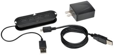 Tripp Lite 4-Port USB 2.0 Hi-Speed Ultra-Mini Hub with power adapter - hub - 4 ports - desktop