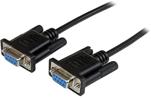 StarTech.com 1m Black DB9 RS232 Serial Null Modem Cable F/F - DB9 Female to Female - 9 pin RS232 Null Modem Cable - 1 meter, Black 3 ft / 1m Cable