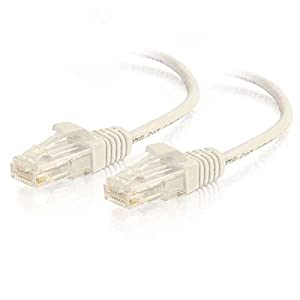 C2g/ cables to go C2G 01189 Cat6 Slim Cable - Snagless Unshielded Slim Ethernet Network Patch Cable, White (10 Feet, 3.04 Meters) 10'