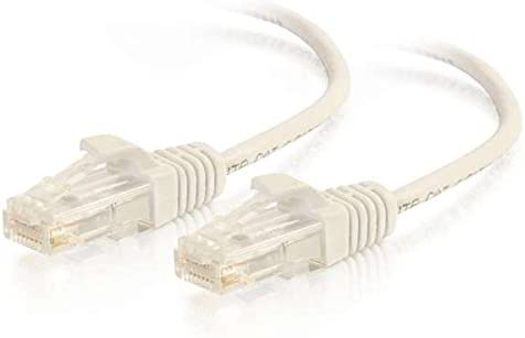 C2g/ cables to go C2G 01186 Cat6 Snagless Unshielded (UTP) Slim Ethernet Network Patch Cable, White (3 Feet) 3'