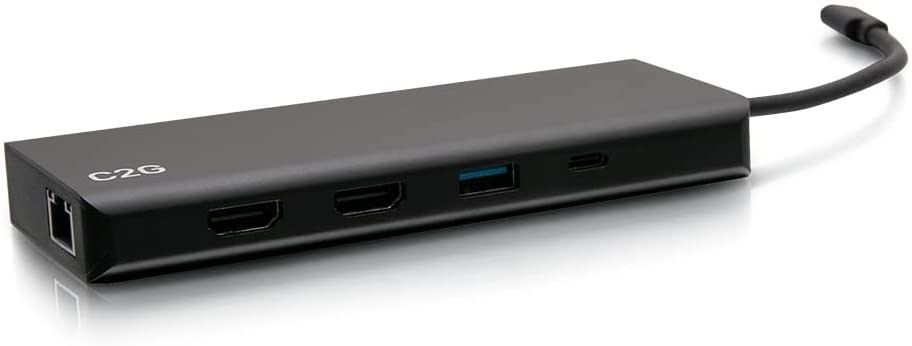C2g/ cables to go C2G 4K USB C Dual Monitor Dock - HDMI, Ethernet, USB, 3.5mm & 60W Power