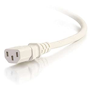 C2g/ cables to go C2G Cables to Go 17533 C13-C14 Power Extension 14awg 2ft White C14 to C13 14/3 2 Feet White