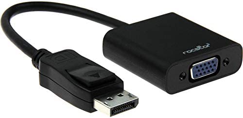 Rocstor DisplayPort to VGA Video Adapter Converter - 1 X DisplayPort Male Video - 1 X HD-15 Female