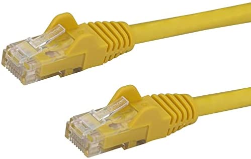 StarTech.com 12ft CAT6 Ethernet Cable - Yellow CAT 6 Gigabit Ethernet Wire -650MHz 100W PoE RJ45 UTP Network/Patch Cord Snagless w/Strain Relief Fluke Tested/Wiring is UL Certified/TIA (N6PATCH12YL) Yellow 12 ft / 3.6 m 1 Pack