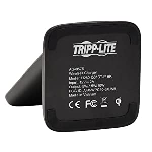 Tripp Lite Wireless Fast-Charging Phone Stand, iPhone & Android Qi-Certified Smartphone Compatible, 10W Output 9V/1.1A, USB-C International AC Adapter, 2-Year Warranty (U280-Q01ST-P-BK) Phone Stand Charger