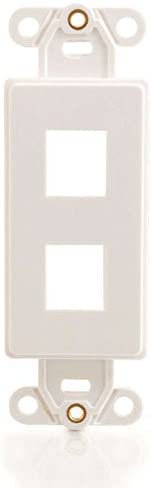 C2g/ cables to go C2G 03721 Two Port Keystone Wall Plate, White 2 Port Keystone Wall Plate White