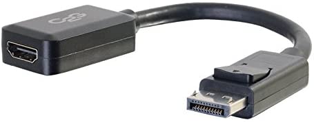 C2g/ cables to go C2G Display Port Cable, Display Port to HDMI, Male to Female, Black, 8 inches, Cables to Go 54322 0.7 Feet DisplayPort To HDMI