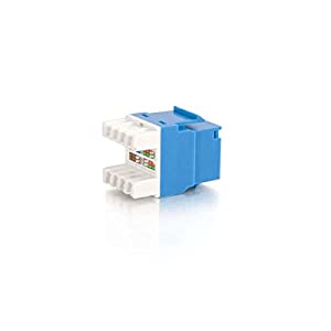 C2g/ cables to go C2G 03796 Cat5e RJ45 Unshielded Keystone Jack, Blue Cat5e 180 Keystone Jack Blue