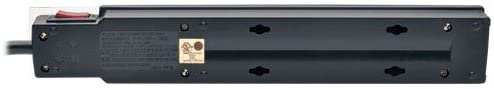 Tripp Lite 6 Outlet Surge Protector Power Strip, Black, 6ft Cord, Tel/Fax/Modem Protection, Right-Angle Plug, $75K INSURANCE (TLP606SSTELB)