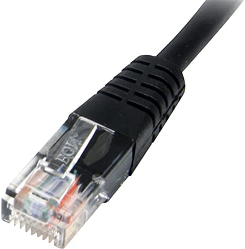 StarTech.com Cat5e Ethernet Cable - 10 ft - Black - Patch Cable - Molded Cat5e Cable - Network Cable - Ethernet Cord - Cat 5e Cable - 10ft (M45PATCH10BK) 10 ft / 3m Black