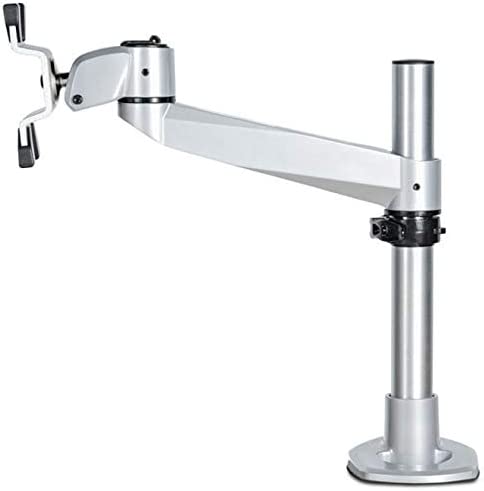 StarTech.com StarTech.com Desk Mount Monitor Arm - VESA or Apple iMac/Thunderbolt Display up to 14kg - Articulating Height Adjustable Single Desktop Monitor Pole Mount - Clamp/Grommet - Silver Silver Single Joint Arm