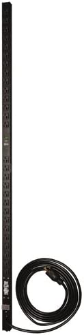 Tripp Lite Metered PDU, 20A, 28 Outlets (5-15/20R), 120V, L5-20P/5-20P Adapter, 15 ft. Cord, 0U Vertical Rack-Mount Power (PDUMV20), Metered (24 Outlet) Metered (24 Outlet) PDU