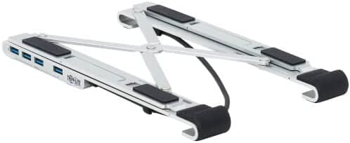 Tripp Lite Inclined Laptop Stand USB-C Hub Four USB-A Ports, USB 3.2 Gen 1, 5 Gbps Data Transfer, 100W Power Delivery Charging 20V 5A, Sturdy Adjustable/Foldable Stand, 1-Year Warranty (U460-ST4-4A-C) Laptop Stand Hub