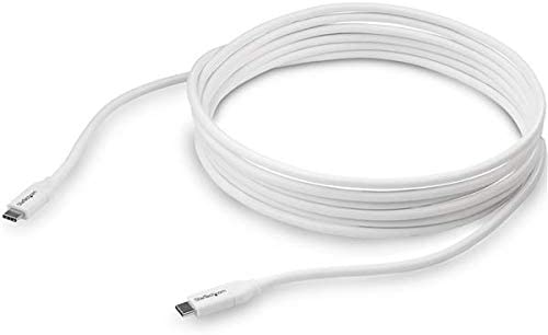 StarTech.com USB C to USB C Cable - 13 ft / 4m - 5A PD - M/M - White - USB 2.0 - USB-IF Certified - USB Type C Cable - USB C Charging Cable White 13 ft/ 4 m