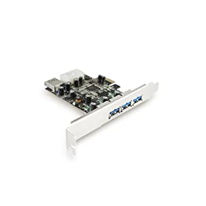 Vantec 4-Port SuperSpeed USB 3.0 PCIe Host Card (UGT-PC341) USB 3.0, 4A