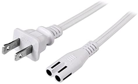 StarTech.com 6 ft White Standard Laptop Power Cord - NEMA 1-15P to C7-2-Slot Laptop/Notebook Charger Cable - Apple TV Power Cable 6ft (PXT101NB6W)