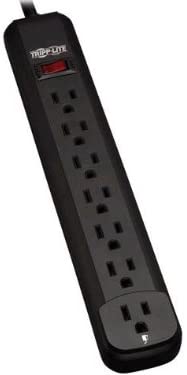 Tripp Lite 7 Outlet Home & Office Power Strip, 12ft Cord with 5-15P Plug (PS712B) Black 7 Outlet + 12ft Cord