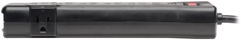 Tripp Lite 7 Outlet Surge Protector Power Strip, Extra Long Cord 25ft, Right-Angle Plug, Black, Lifetime Limited Warranty & $75K INSURANCE (SUPER725B) 25ft Cord (Black) Power Strip