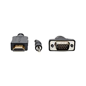 Tripp Lite HDMI to VGA + Audio Adapter Converter Cable Active Low Profile HD15 + 3.5mm M/M 1080p @ 60Hz 6ft 6' (P566-006-VGA-A) 6ft. HDMI to VGA w/ Audio