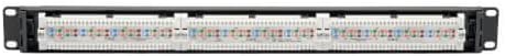 Tripp Lite Cat6 PoE-Plus Compliant Patch Panel 24-Port 110/Krone 568A/B RJ45 Ethernet 1URM Rackmount TAA 24 Port