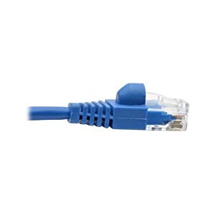 Tripp Lite Cat6a 10G Ethernet Cable, Snagless Molded Slim UTP Network Patch Cable (RJ45 M/M), Blue, 2 Feet / 0.6 Meters, Manufacturer's Warranty (N261-S02-BL) Blue 2 Feet UTP / Slim