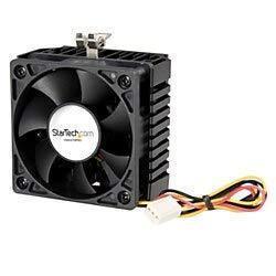 StarTech.com 65x60x45mm Socket 7/370 CPU Cooler Fan w/Heatsink & TX3 Connector (FAN370PRO), Black