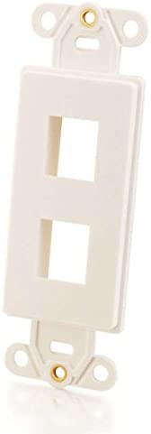 C2g/ cables to go C2G 03721 Two Port Keystone Wall Plate, White 2 Port Keystone Wall Plate White