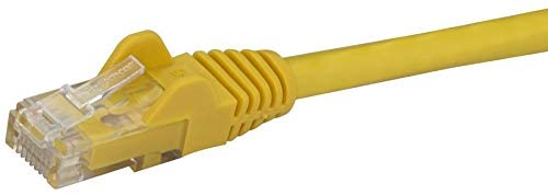 StarTech.com 6in CAT6 Ethernet Cable - Yellow CAT 6 Gigabit Ethernet Wire -650MHz 100W PoE RJ45 UTP Network/Patch Cord Snagless w/Strain Relief Fluke Tested/Wiring is UL Certified/TIA (N6PATCH6INYL) Yellow 0.5 ft 1 Pack