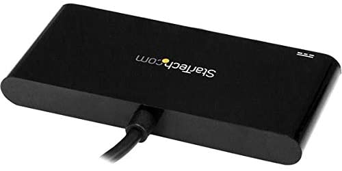 StarTech.com 4 Port USB C Hub with 4 USB Type-A Ports (USB 3.0 SuperSpeed 5Gbps) - 60W Power Delivery Passthrough Charging - USB 3.1 Gen 1/USB 3.2 Gen 1 Laptop Hub Adapter - MacBook, Dell (HB30C4AFPD) 0.4" x 1.6" x 3.7" Black