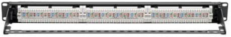Tripp Lite Cat6 PoE-Plus Compliant Patch Panel 24-Port 110/Krone 568A/B RJ45 Ethernet 1URM Rackmount TAA 24 Port