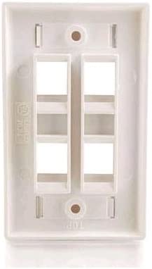 C2g/ cables to go C2G/Cables to Go 03413 4-Port Keystone Single Gang Wall Plate