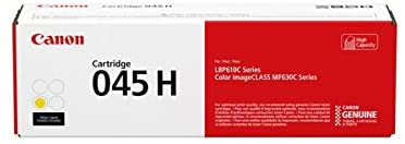 Canon Genuine Toner, Cartridge 045 Yellow, High Capacity (1243C001), 1 Pack, for Canon Color imageCLASS MF634Cdw, MF632Cdw, LBP612Cdw Laser Printer High Yield Yellow