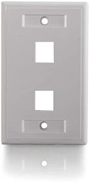 C2g/ cables to go Cables to Go Premise Plus 2 Port Keystone SG Wall Plate White (03411)