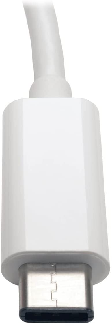 Tripp Lite USB-C to Gigabit Ethernet NIC Network Adapter 10/100/1000 Mbps White GbE