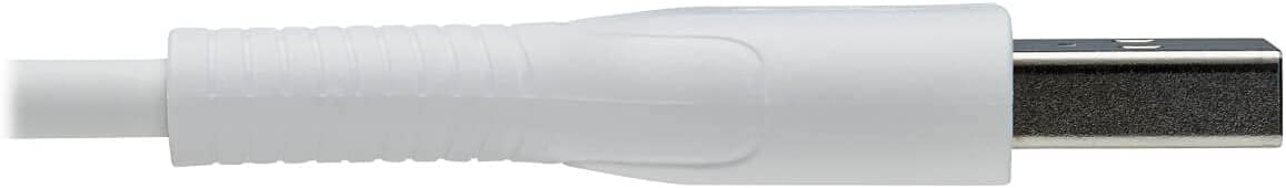 Tripp Lite Safe-IT USB-A to Lightning Charge Cable, Hospital-Grade Protection Cable (M/M), MFi Certified, White, 3.3 Feet / 1 Meter, 2-Year Warranty (M100AB-03M-WH)