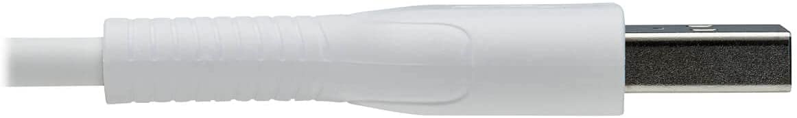 Tripp Lite Safe-IT USB-A to Lightning Charge Cable, Hospital-Grade Protection Cable (M/M), MFi Certified, White, 6.6 Feet / 2 Meters, 2-Year Warranty (M100AB-02M-WH)