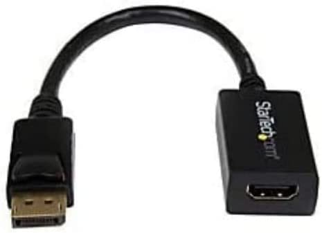 StarTech.com DisplayPort to HDMI Adapter - DP 1.2 to HDMI Video Converter 1080p - DP to HDMI Monitor/TV/Display Cable Adapter Dongle - Passive DP to HDMI Adapter - Latching DP Connector (DP2HDMI2) 8 inches Single