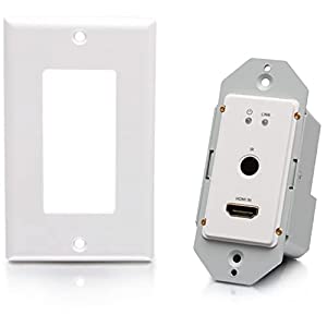 C2g/ cables to go C2G 4K HDMI HDBaseT + RS232 and IR Single Gang Wall Plate Transmitter