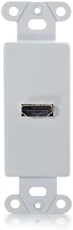 C2g/ cables to go C2G 41013 Composite Video and RCA Stereo Audio Pass Through Single Gang Wall Plate, Brushed Aluminum HDMI Decorative Wall Plate White