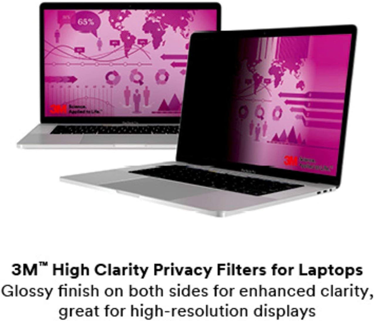 3M High Clarity Privacy Filter Black 8.74" x 13.50" x 0.25" - Dealtargets.com