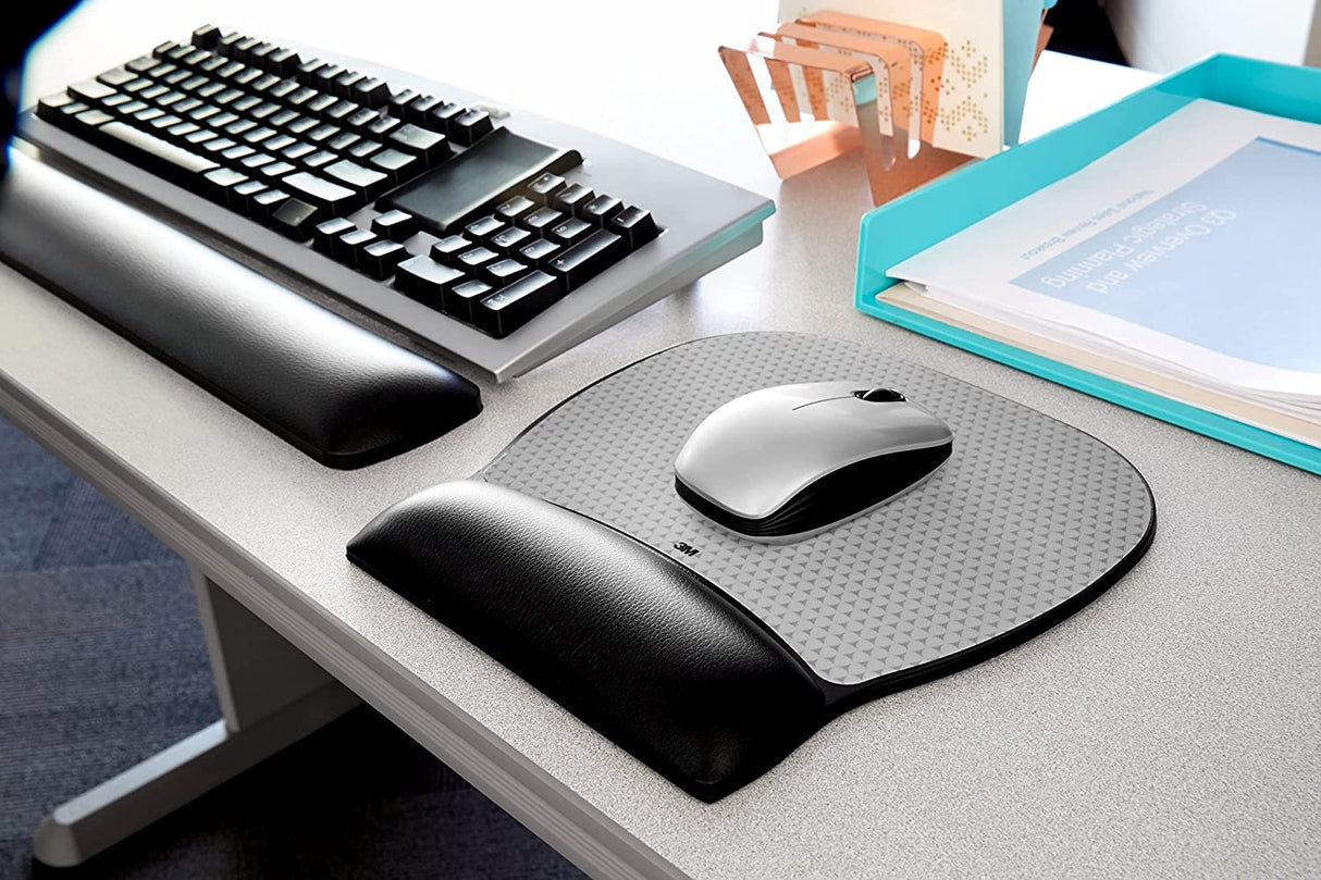 3M™ Large Gel Wrist Rest For Keyboards, 19"H x 0.8"W x 2.8"D, Black - Dealtargets.com