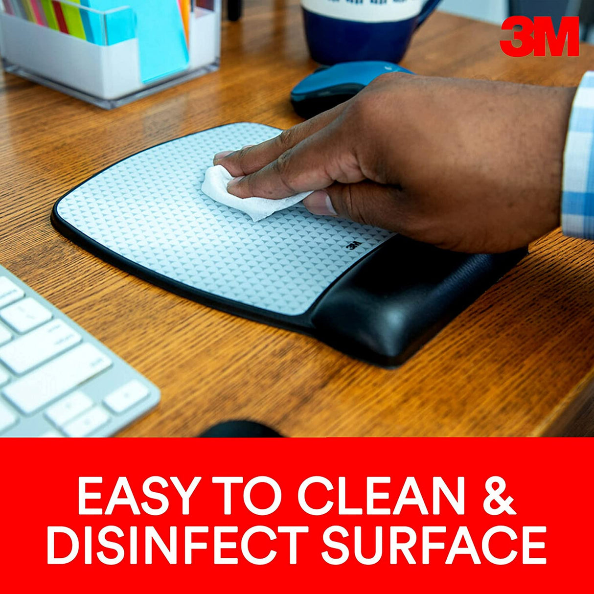 3M Precise Mouse Pad with Gel Wrist Rest, Soothing Gel Comfort with Durable, Easy to Clean Leatherette Cover, Optical Mouse Performance and Battery Saving Design, 9.2" x 8.7", Black (MW310LE) Vertex 8.7" x 9.2" Mouse Pad - Dealtargets.com