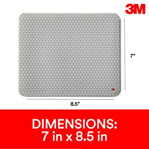 3M Precise Mouse Pad With Repositionable Adhesive Back, Enhances The Precision Of Optical Mice At Fast Speeds, 8.5" X 7", Bitmap (MP200PS) - Dealtargets.com