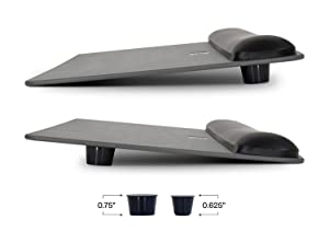 3M Wr420le Gel Wrist Rest Keyboard Platform, 19.5 X 10.5 Inch, Black Leatherette - Dealtargets.com