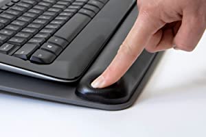 3M Wr420le Gel Wrist Rest Keyboard Platform, 19.5 X 10.5 Inch, Black Leatherette - Dealtargets.com
